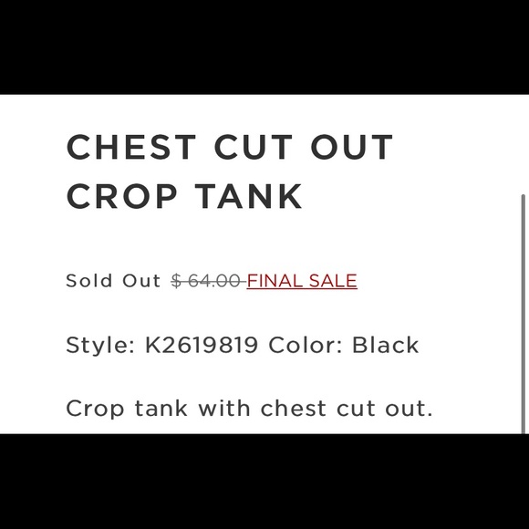 Emma & Sam/LF/Carmar Black Cut out crop top - Picture 4 of 5